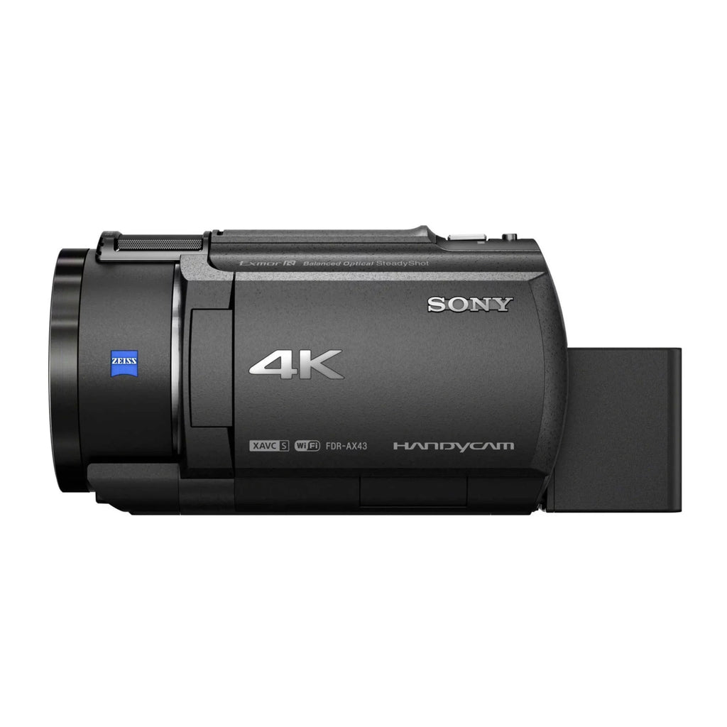 FDR-AX43 4K UHD Handyman Camcorder with Bag, Tripod and Accessory Bundle