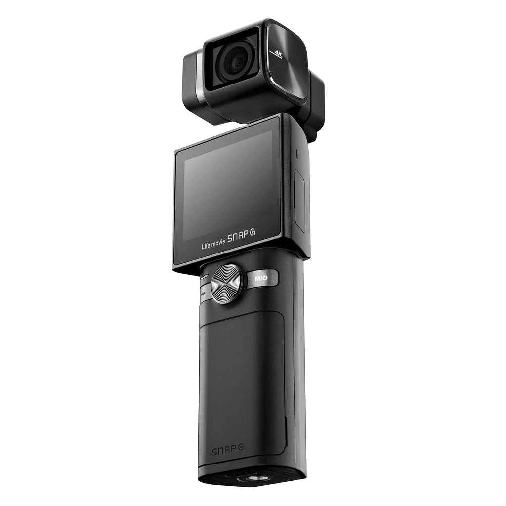 Thinkware SNAP-G Creator Battery Package Handheld 3-Axis Video Gimbal Stabilizer 4K Camera Vlog Influencer 60FPS 133.9° Wide Angle 2" LCD Touchscreen Live Stream Replaceable Battery AI Track Face ID