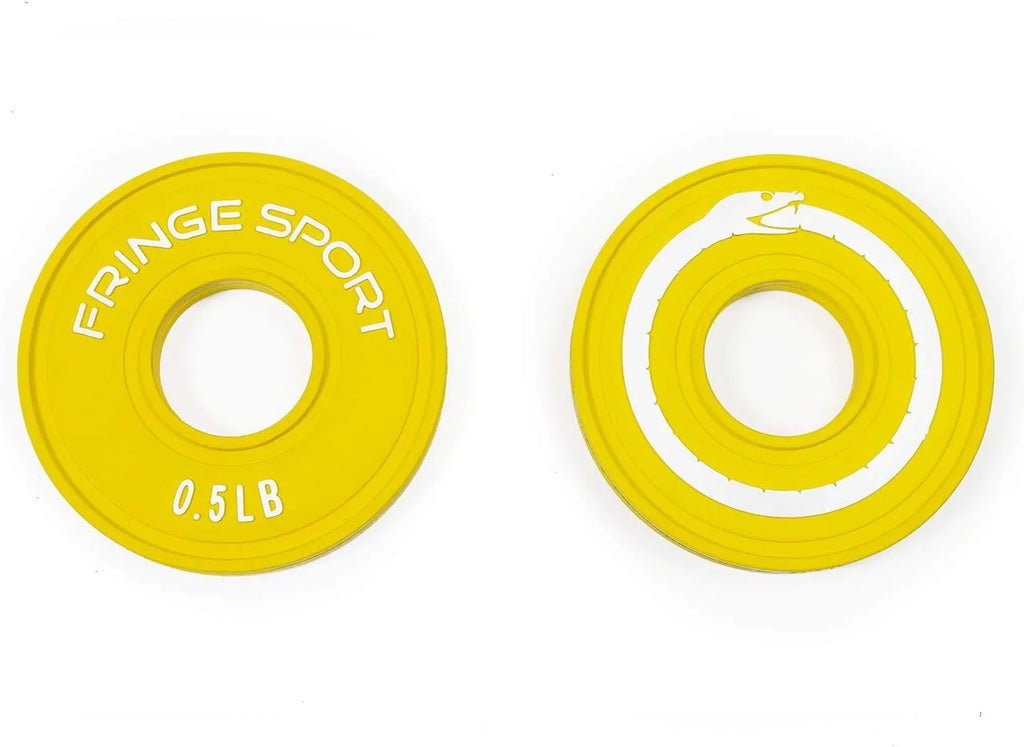 Sets Of 2. Fractional Weight Plates - 0.5 Half 1/2 Pound Rubber Change Bumper Plate Pair For Olympic Barbells, Strength Training And Micro Loading