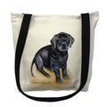 Black Lab Tote Bag - Small. Betsydrake TY069S 13 x 13 in