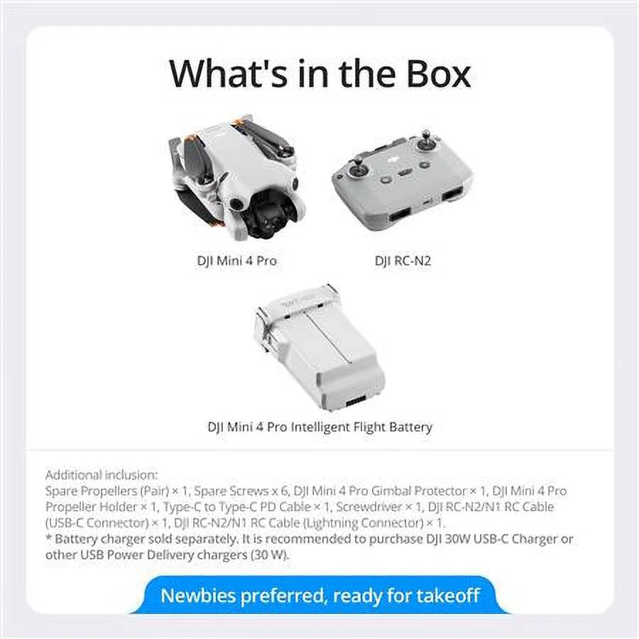 Mini 4 Pro Drone with RC-N2 Remote Controller