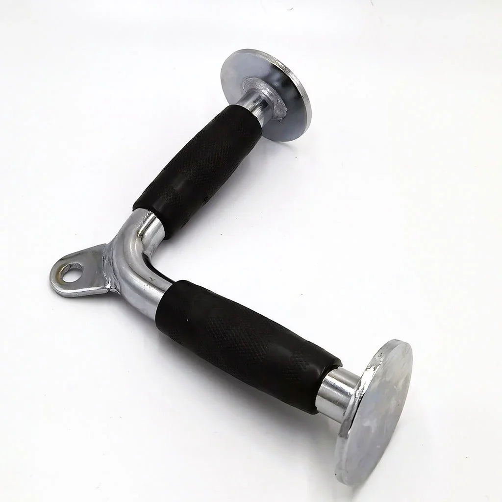 V Shaped Press DownBar, Strength Training Deluxe Single Double D Handle Tricep Rope, V-Shaped Rotating Straight Press Down Bar for Weight Workout, Cable Machine Accessories