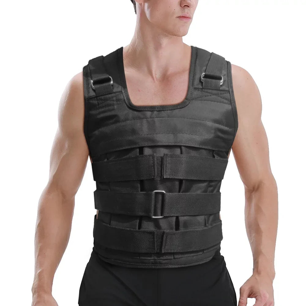 Load (Empty). moobody Adjustable Weighted Vest Weight Jacket Oxford Exercise Weight Loading Cloth Strength Training 50kg Max