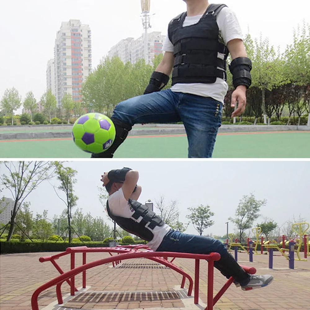 Load (Empty). moobody Adjustable Weighted Vest Weight Jacket Oxford Exercise Weight Loading Cloth Strength Training 50kg Max