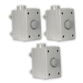 Theater Solutions OVCDG Outdoor Volume Controls Gray Weatherproof 3 Piece Set