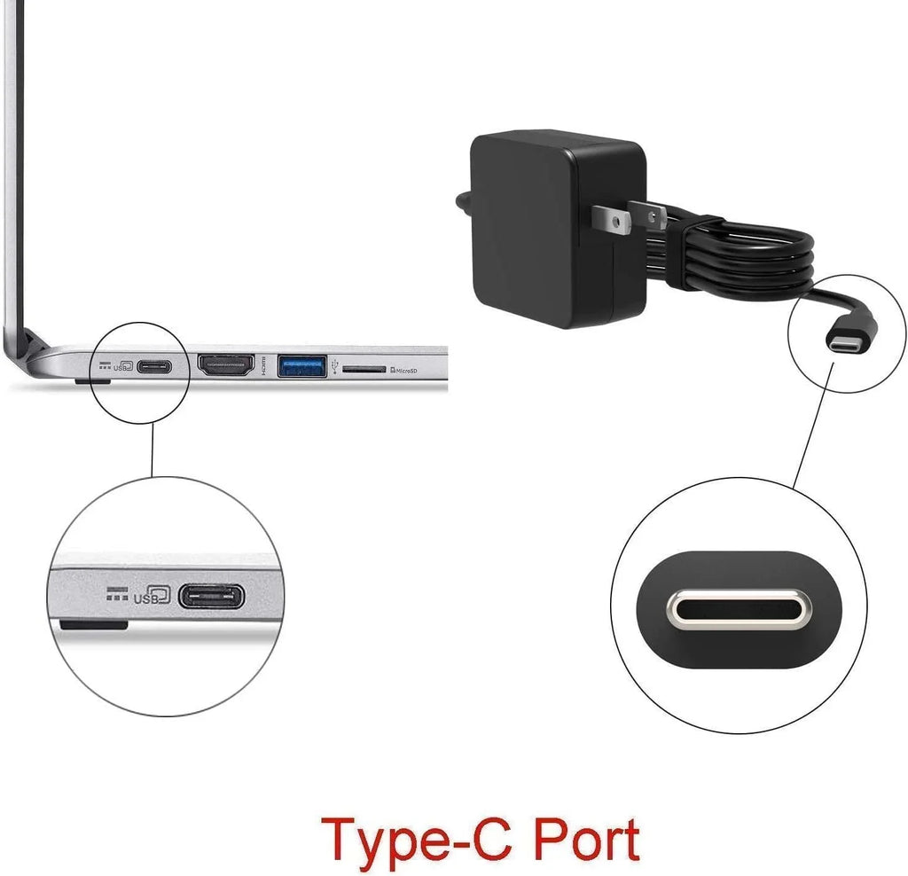 Guy-Tech 65w USB-C Ac Adapter matching for  ThinkPad 11e Yoga Gen 6 20SF0005US power supply charger