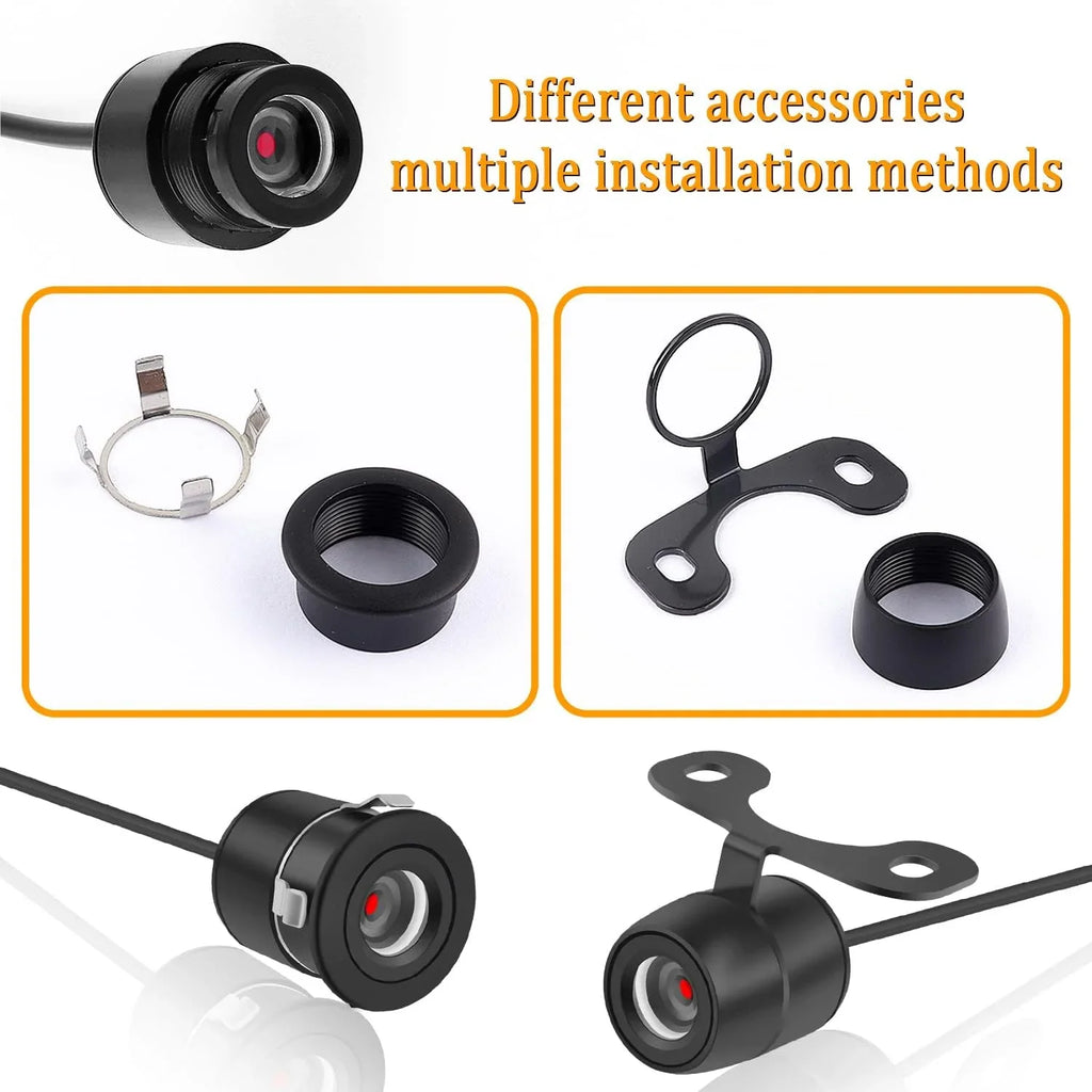 Car Reverse Backup Camera - [HD Night Vision] [170°Wide Angle] Front Side Rear View Camera with Dual Purpose Design -