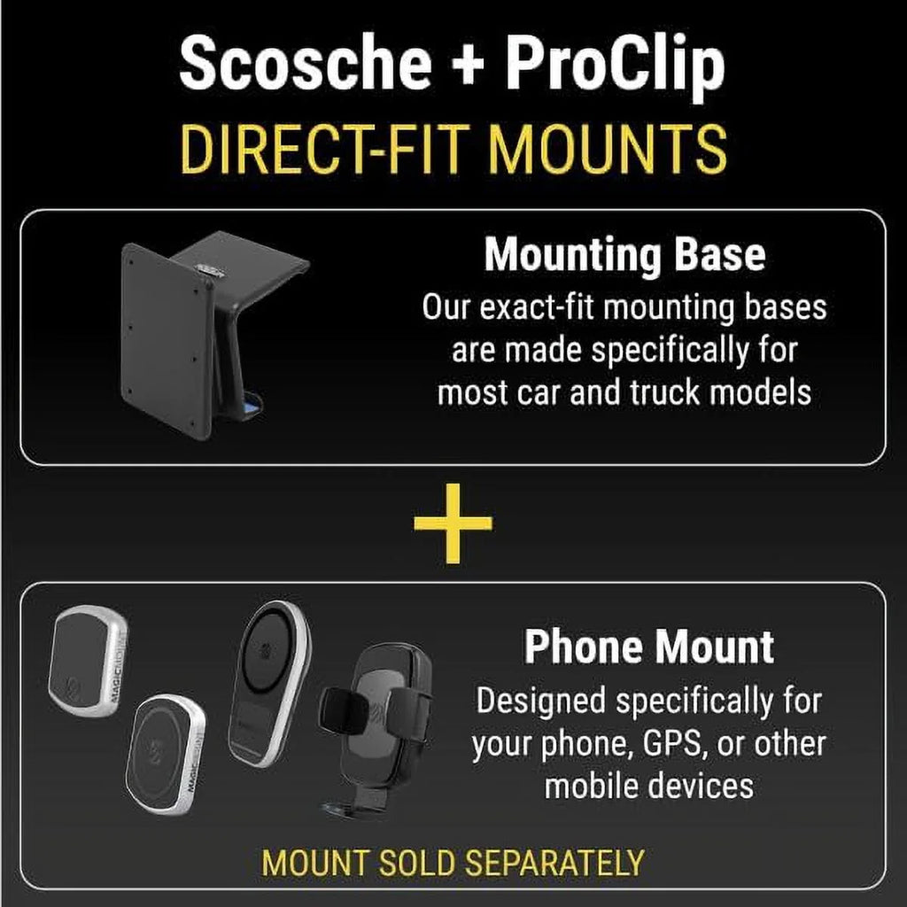 Scosche PC854549 ProClip Center Mount appropriate with 2011-2020 Jeep Grand Cherokee (Mounting Base Only)