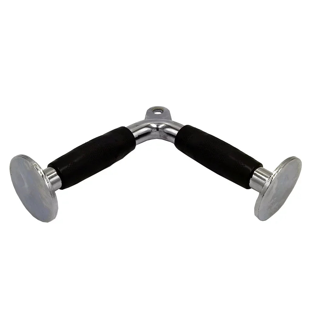 V Shaped Press DownBar, Strength Training Deluxe Single Double D Handle Tricep Rope, V-Shaped Rotating Straight Press Down Bar for Weight Workout, Cable Machine Accessories
