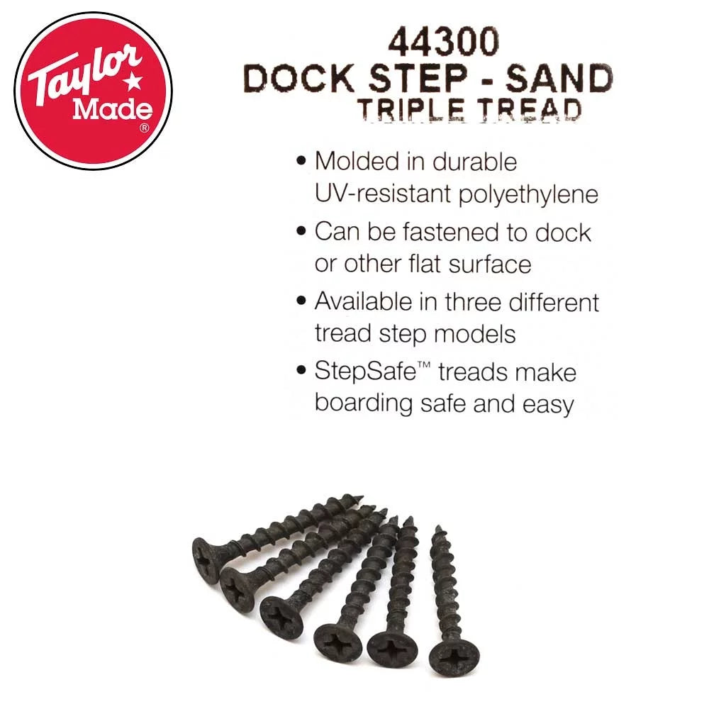 Taylor Made ship Dock Step 44300 | Triple Tread Sandstone Polyethylene