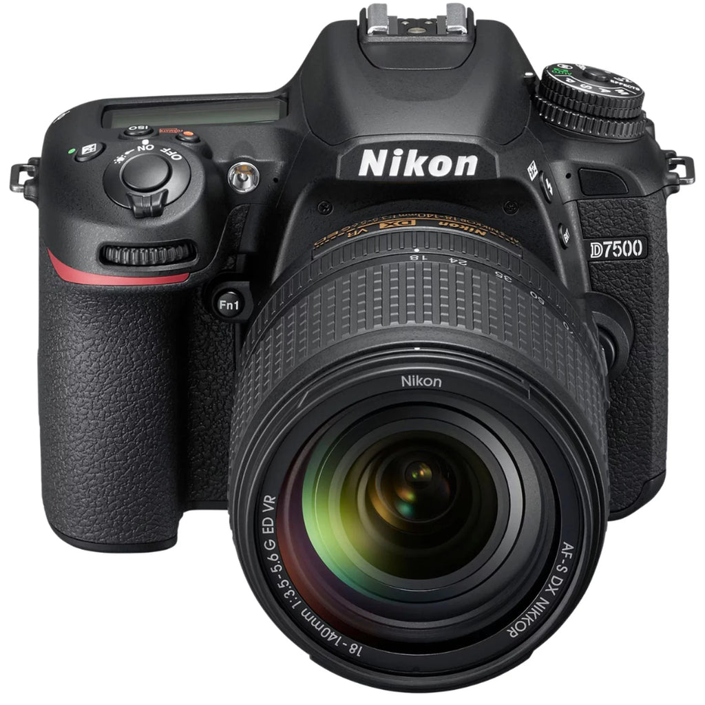 D7500 DSLR Camera with 18-140mm Lens + 2pcs SanDisk 32GB Memory Card + Case + Tripod + UV Filter + A-Cell Accessory Bundle