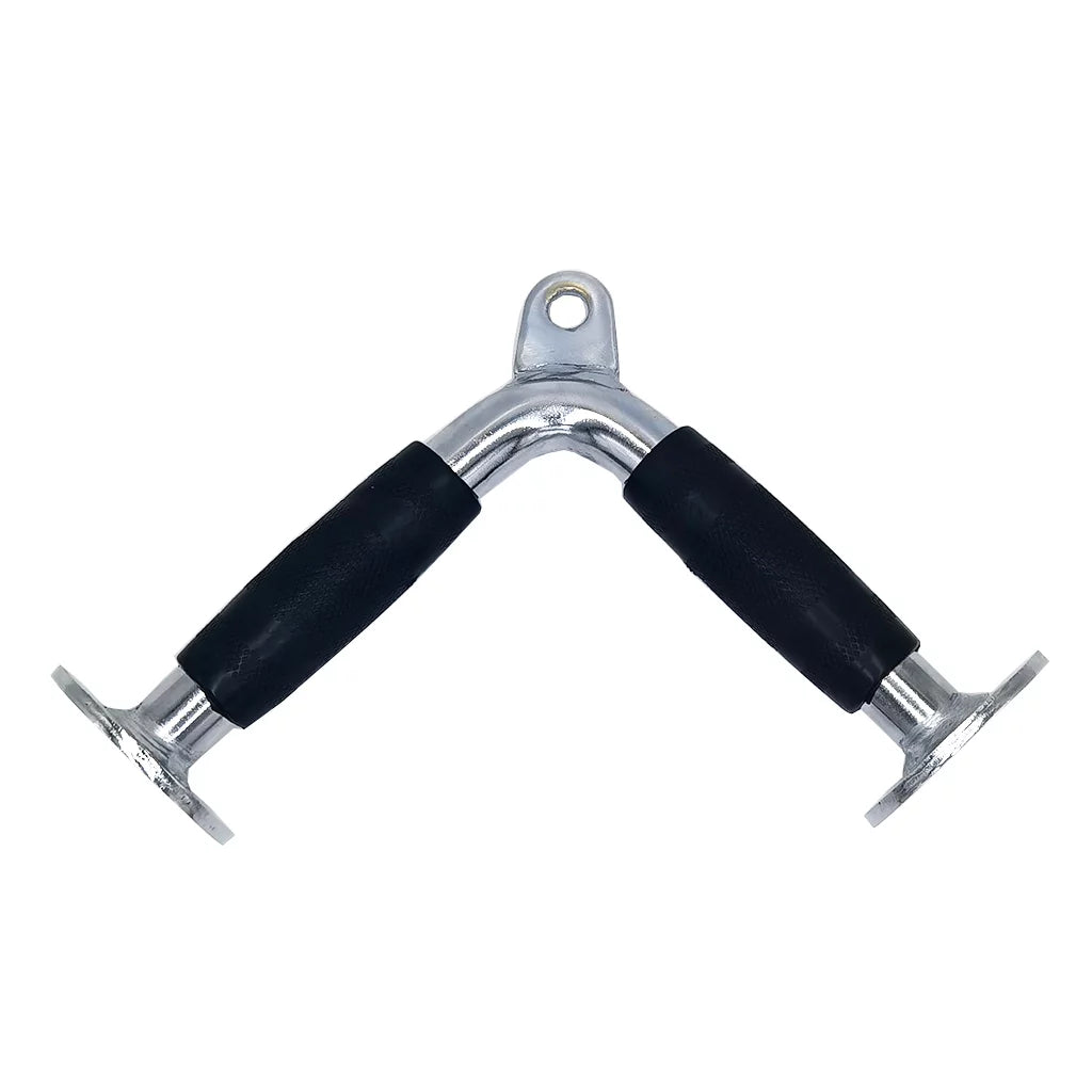 V Shaped Press DownBar, Strength Training Deluxe Single Double D Handle Tricep Rope, V-Shaped Rotating Straight Press Down Bar for Weight Workout, Cable Machine Accessories