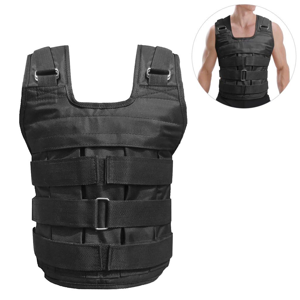 Load (Empty). moobody Adjustable Weighted Vest Weight Jacket Oxford Exercise Weight Loading Cloth Strength Training 50kg Max